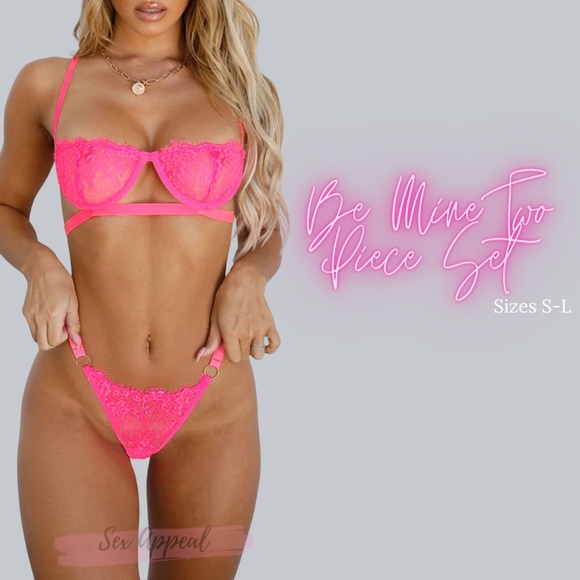 Sex Appeal Lingerie Other - Be Mine Two Piece Set- Pink
